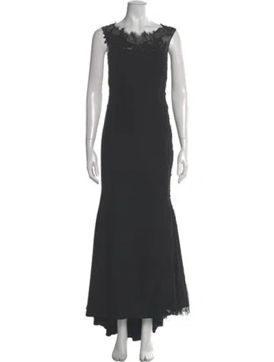 Pre-owned Pronovias Nylon Long Dress In Gray