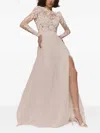 Pronovias Party Edit Teresine Floral-lace High-neck Dress In Pink