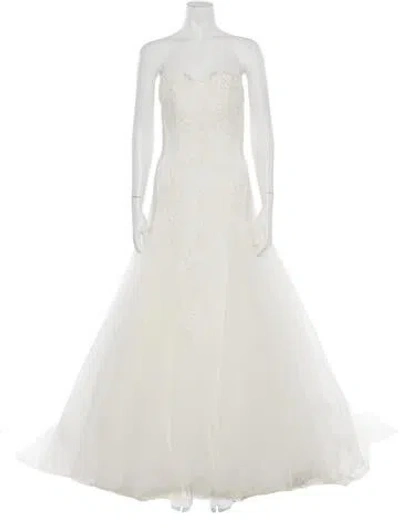 Pre-owned Pronovias Printed Long Dress In Neutrals
