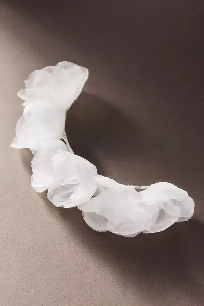 Pronovias Soft 3d Floral Headpiece In White