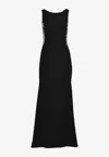 Pronovias Teron Beaded Crepe Gown