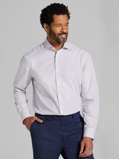 Pronto Uomo Big & Tall Men's Classic Fit Tattersall Dress Shirt In White