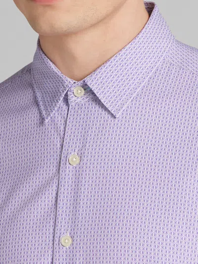 Pronto Uomo Big & Tall Men's Modern Fit 4-way Stretch Button Up Shirt In Purple