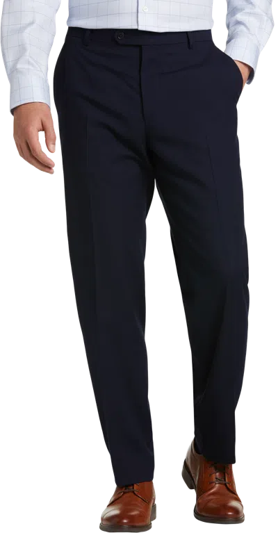 Pronto Uomo Big & Tall Men's Modern Fit Suit Pants In Blue