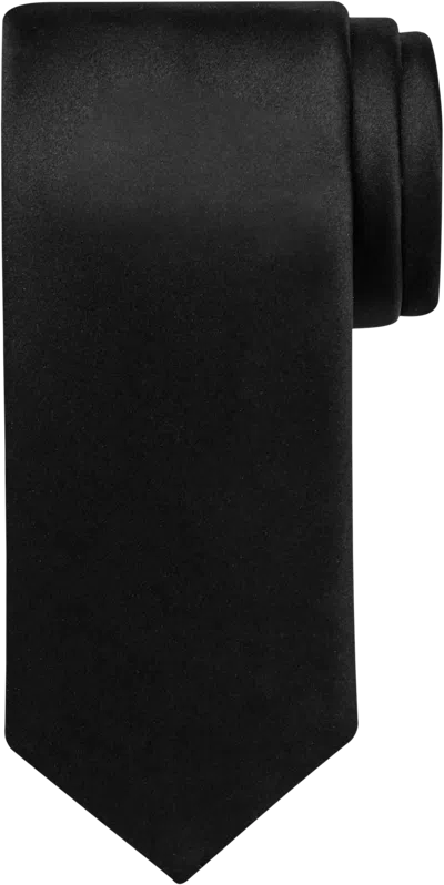 Pronto Uomo Big & Tall Men's Narrow Silk Tie In Black