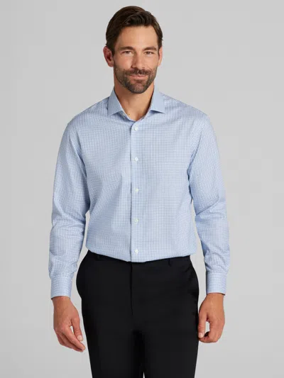 Pronto Uomo Slim Fit Check Dress Shirt In Blue