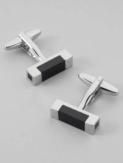 Pronto Uomo Boxed Onyx Cufflinks
