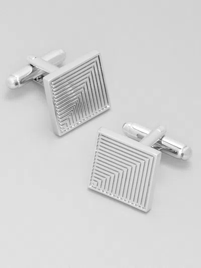Pronto Uomo Chevron Cufflinks In Gray