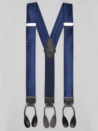 Pronto Uomo Chevron Stripe Silk Suspenders