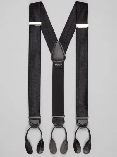 Pronto Uomo Chevron Stripe Silk Suspenders