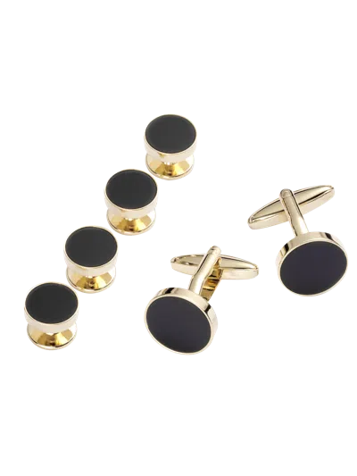Pronto Uomo Circle Cufflinks & Studs Set