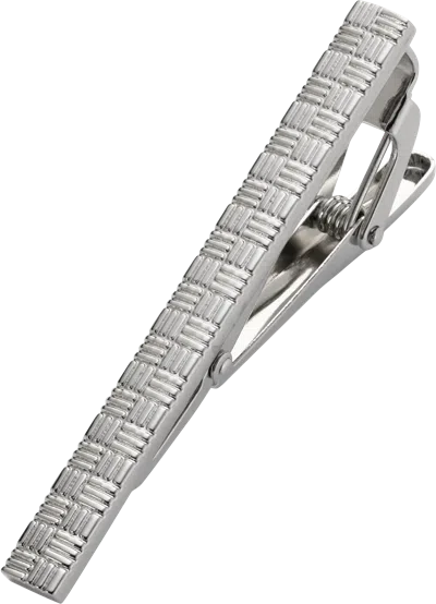 Pronto Uomo Engraved Woven Tie Bar