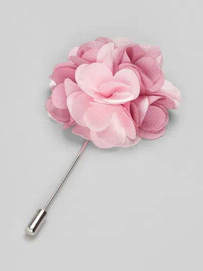 Pronto Uomo Flower Lapel Pin In Pink