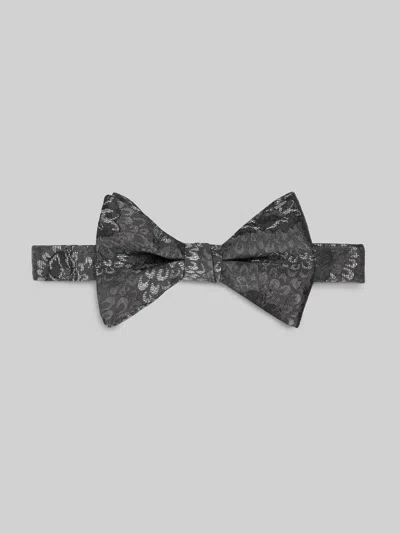 Pronto Uomo Metallic Chrysanthemum Bosco Pre-tied Bow Tie In Black