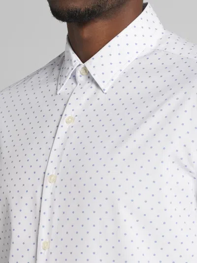 Pronto Uomo Modern Fit 4-way Stretch Button Up Shirt In Blue