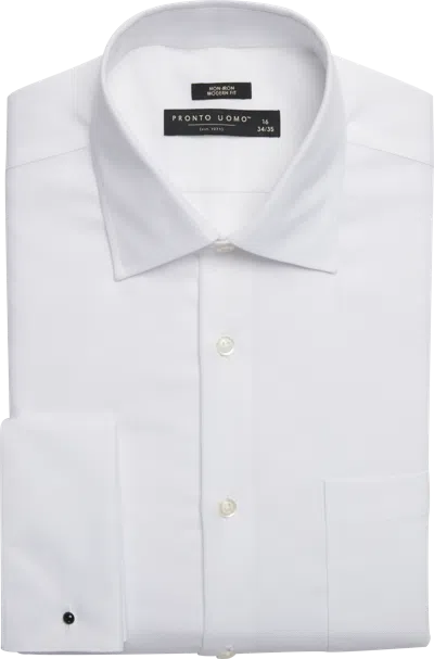 Pronto Uomo Modern Fit French Cuff Dress Shirt In White