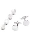 Pronto Uomo Mother-of-pearl Circle Cufflinks & Studs Set