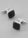 Pronto Uomo Octagonal Cufflinks In Silver