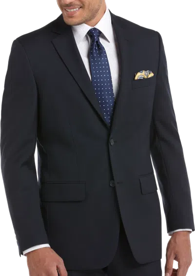 Pronto Uomo Platinum Big & Tall Men's Executive Fit Wool Suit Jacket In Black