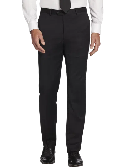 Pronto Uomo Platinum Big & Tall Men's Modern Fit Wool Blend Suit Pants In Black