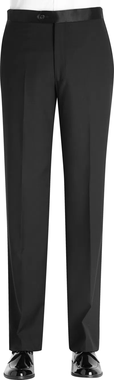Pronto Uomo Platinum Classic Fit Wool Blend Tuxedo Pants In Black