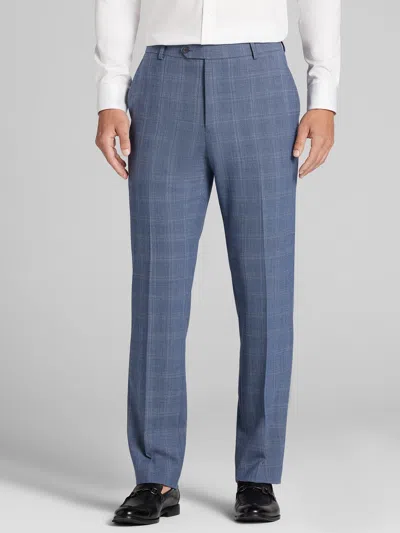 Pronto Uomo Platinum Modern Fit Plaid Suit Pants In Blue