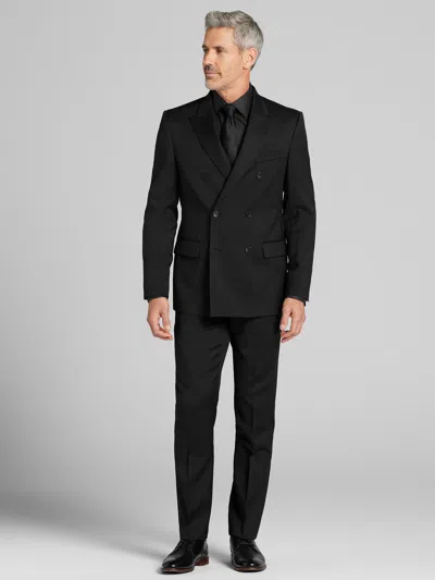 Pronto Uomo Platinum Modern Fit Premium Wool-blend Suit In Black