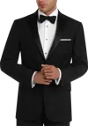Pronto Uomo Platinum Modern Fit Wool Blend Notch Lapel Tuxedo Jacket In Black