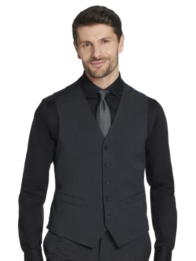 Pronto Uomo Platinum Slim Fit Suit Separates Vest Charcoal - Size: Large - Only Available At Men's Wearhouse In Gray