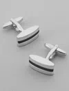Pronto Uomo Rectangular Stripe Cufflinks