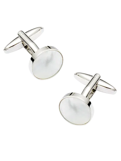 Pronto Uomo Round Mother-of-pearl Cufflinks