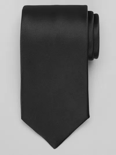 Pronto Uomo Solid Satin Tie In Black