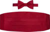 Pronto Uomo Solid Silk Bow Tie & Cummerbund Set Apple - Size: One Size - Only Available At Men's Wearhouse