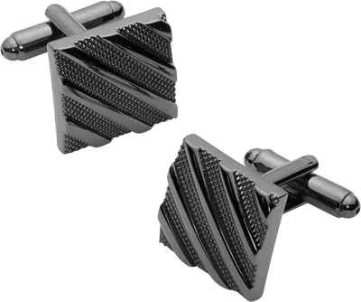 Pronto Uomo Stripe Square Cufflinks