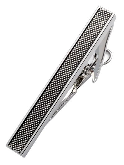 Pronto Uomo Textured Dots Tie Bar