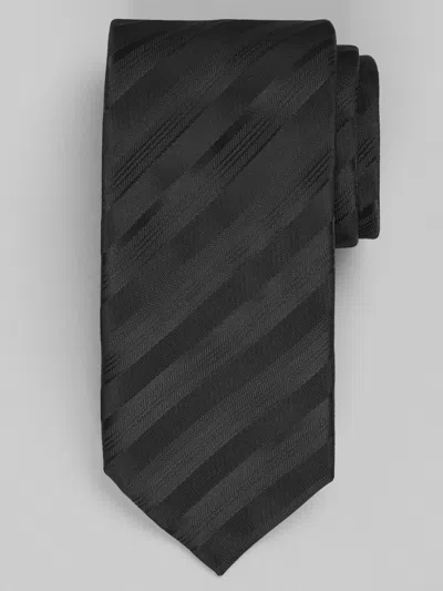 Pronto Uomo Tonal Bias Stripe Tie In Black