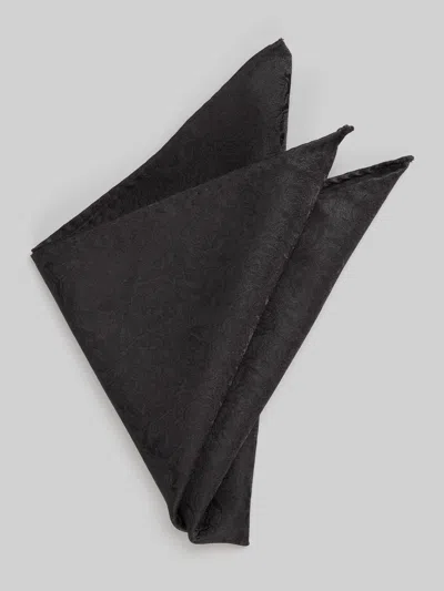 Pronto Uomo Tonal Floral Pocket Square In Black