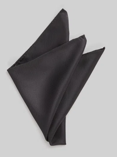 Pronto Uomo Woven Vertical Stripe Pocket Square In Black
