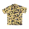 Propaganda Arsenal Beach Shirt Men's Short Sleeve Shirt Black/yellow In Yellow