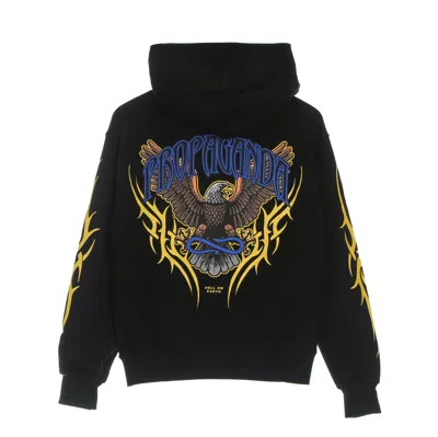 Propaganda Eagle Hoodie Black Men's Lightweight Hooded Sweatshirt