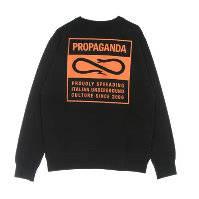 Propaganda Label Orange Crewneck Men's Lightweight Crewneck Sweatshirt Black/orange