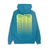 Propaganda Lightweight Hooded Sweatshirt For Men Ribs Yellow Hoodie Turquoise/yellow In Turquoise/yellow