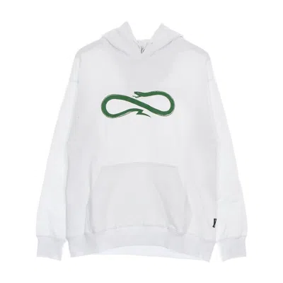 Propaganda Lightweight Hooded Sweatshirt For Men With Green Logo Hoodie White/green