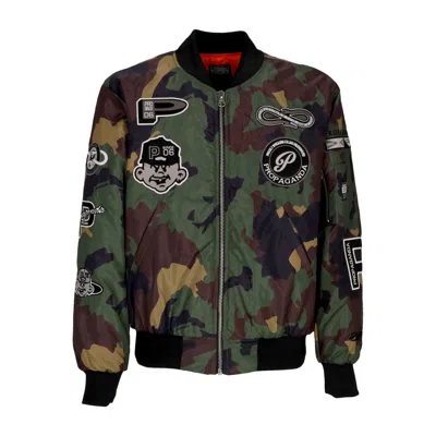 Propaganda Men's Baseball Bomber Camo Bomber Jacket