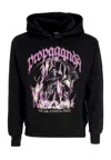 Propaganda Men's Hoodie Drag Hoodie Black In Black