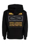 Propaganda Men's Hoodie Label Bicolor Hoodie Black In Black