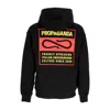 Propaganda Men's Hoodie Logo Label Hoodie Black In Black