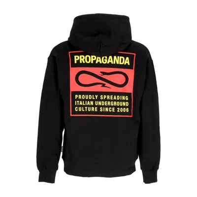 Propaganda Men's Hoodie Logo Label Hoodie Black