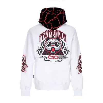 Propaganda Men's Hoodie Triangle Panda Hoodie White