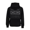Propaganda Men's Lightweight Hooded Sweatshirt Label Hoodie Black In Black